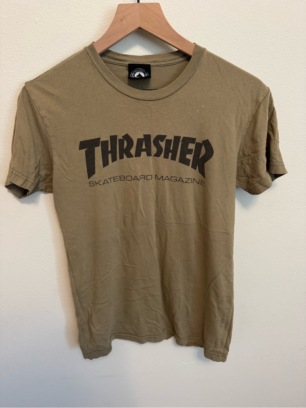 Thrasher Olive Short-Sleeve Logo Tee